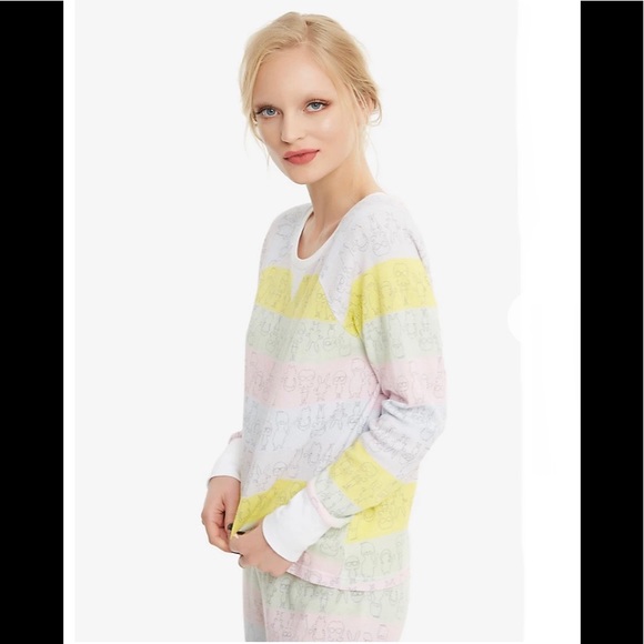 NWOT! BOB’S BURGERS Striped Thermal PAJAMAS SLEEP SET!BRAND NEW Lost tag @ store - Picture 2 of 14